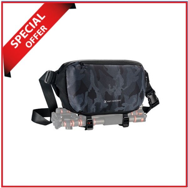 K&F Concept KF13.157V4 Multifunctional Waterproof Alpha Camera Sling Shoulder Side Bag – Camouflage