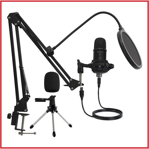 MOZA MIRFAK Audio TU1 USB KIT Desktop Condenser Recording Professional USB Microphone with Desktop Stand Kit for Podcast