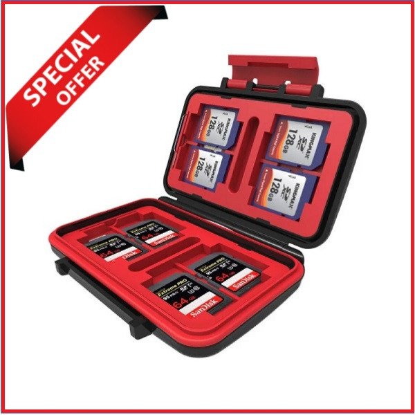 LENSGO KH8 Waterproof Luggage Memory Card Hard Case – Black