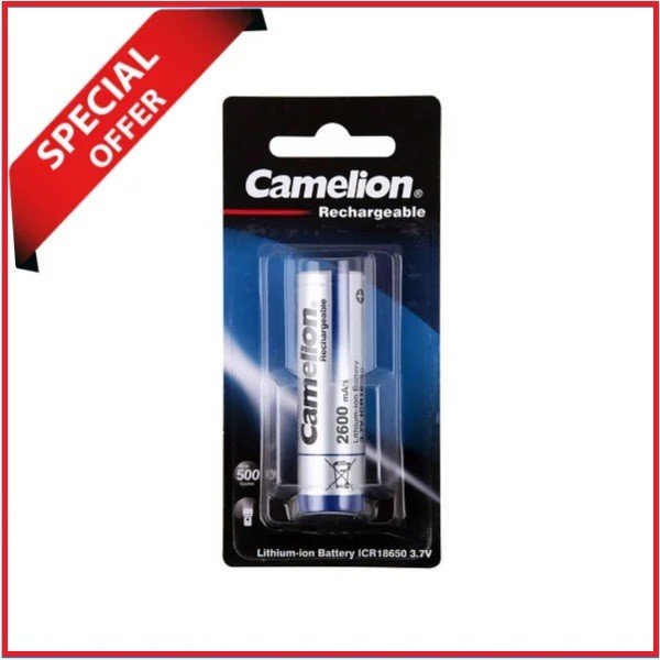 Camelion ICR18650 Rechargeable Lithium-ion 3.7V Battery – Black