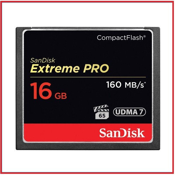 SanDisk 16GB 160MB/s Extreme PRO Compact Flash 4K Video UDMA 7 Professional CF Memory Card
