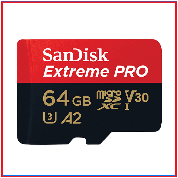 SanDisk 64GB 170MB/s Extreme PRO UHS-I 4K UHD High-Speed Micro SDXC Memory Card with Adapter