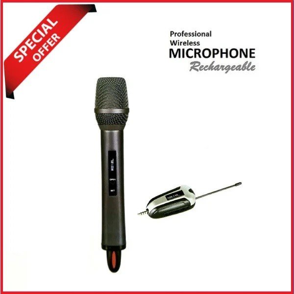 SHENGFU TX-II UHF Wireless Rechargeable Professional Dynamic Microphone - Black