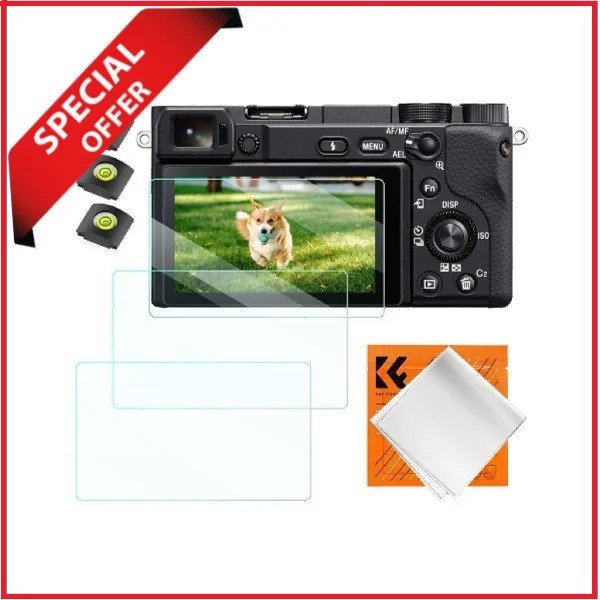 K&F Concept SKU.2199 Ultra Clear Tempered HD Glass LCD Screen Protector for Sony Alpha Mirrorless Cameras (3Pcs Set) - Transparent
