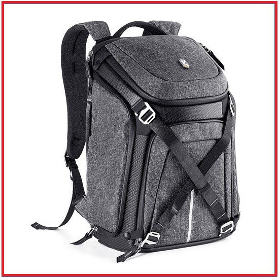 K&F Concept KF13.105 Multifunctional Alpha Waterproof Camera Backpack with 15.6″ Laptop Chamber for Photo and Video – Gray