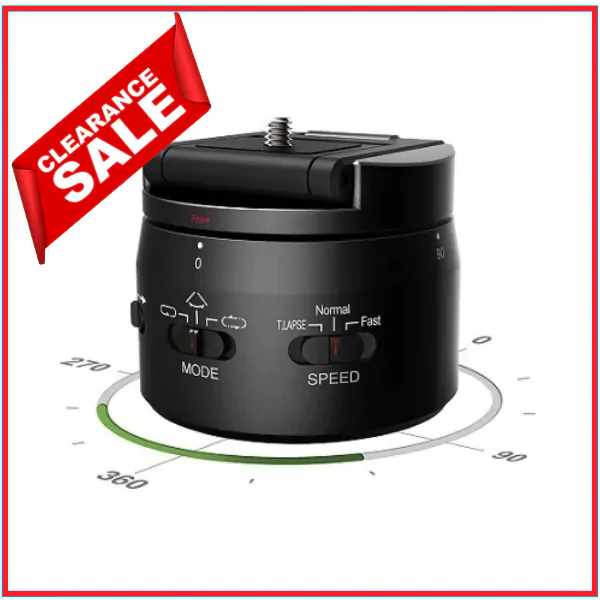 BLACKBOLT O-Bolt 360° Mini Panning Video head for Camera & Smartphone – Black