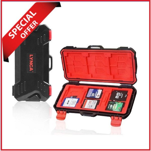 LENSGO LYNCA KH15 Waterproof Luggage Memory Card Hard Case – Black