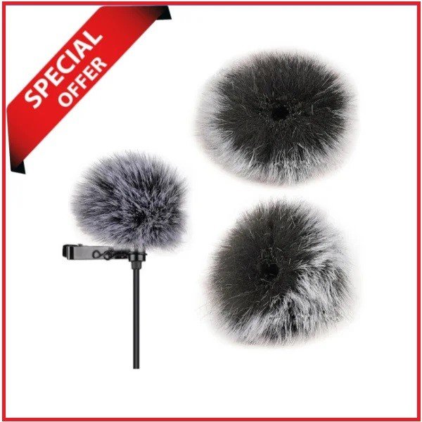 Ye Professional Furry Windscreen Dead Cat Windshield for Lavalier Microphones – Grey