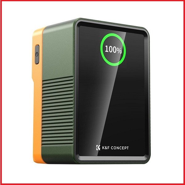 K&F Concept KF28.0024V2 99Wh PD100W Mini V-Mount Battery V99 PRO (14.8V/6700mAh) – Army Green