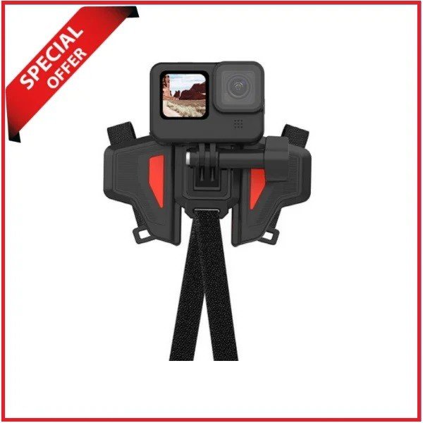 TELESIN GP-HBM-MT2 Motorcycle Helmet Chin Mount for Action Cameras - Orange