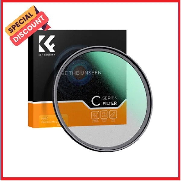 K&F Concept 43mm KF01.2431 C-Series HMC 1/4 Black Diffusion/Black Mist Filter – Black